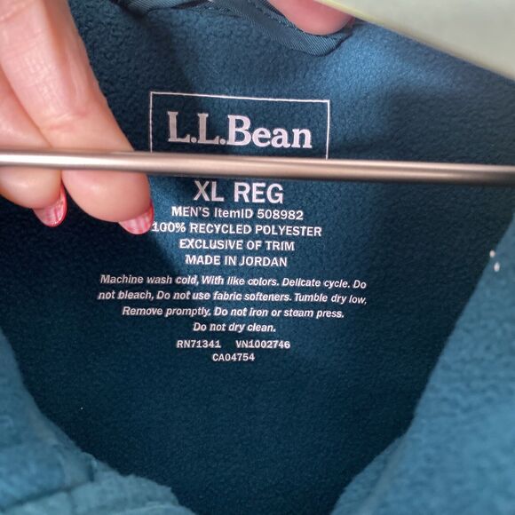 LL BEAN MEN'S MOUNTAIN CLASSIC WINDPROOF TEXTURED PATTERN JCKT, SIZE XL Spruce - Picture 6 of 11